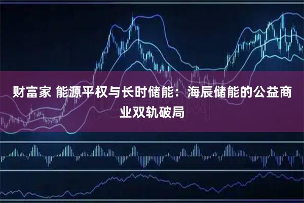 财富家 能源平权与长时储能：海辰储能的公益商业双轨破局